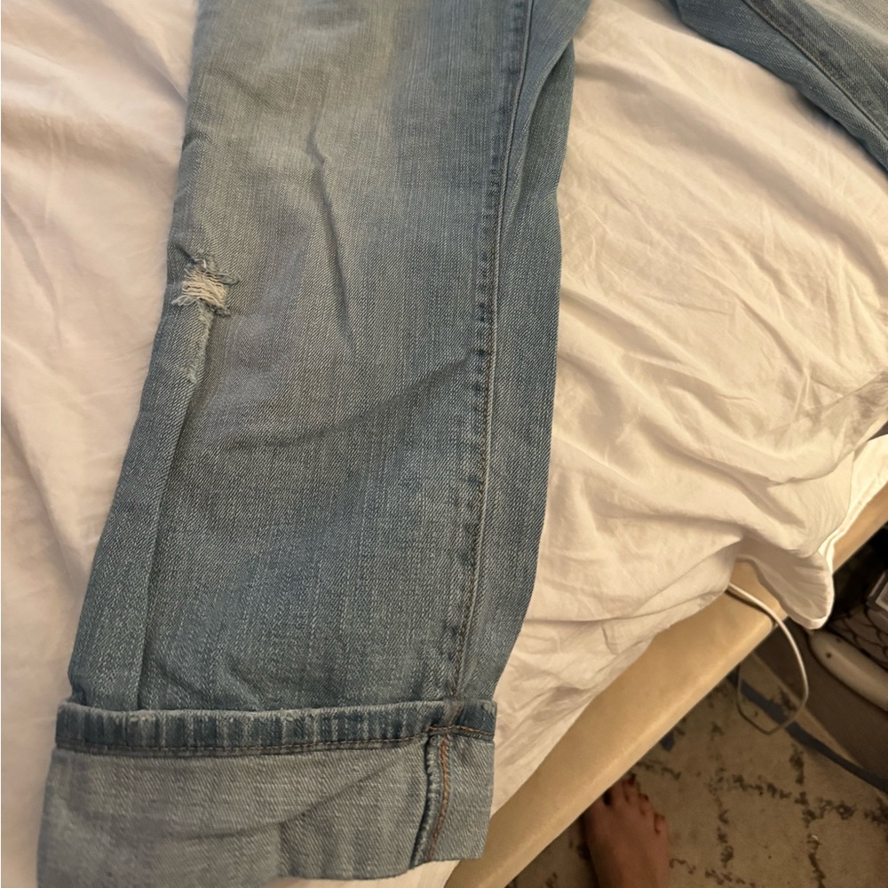 Indigo Blue Capri Denim Maternity Jeans